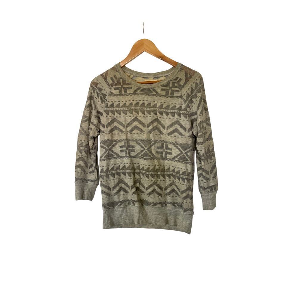 Ralph Lauren Gray Cotton Blend Aztec Print Denim & Supply • Size S